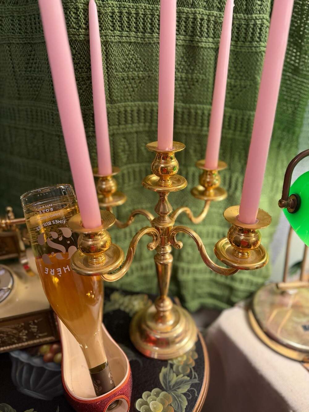 Vintage 5-Arm Brass Candelabra Candle Holder